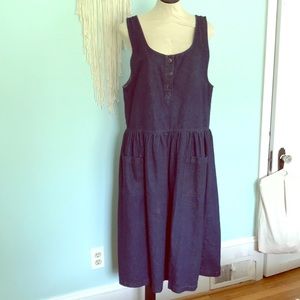 Denim jumper dress with pocket vintage 90’s
